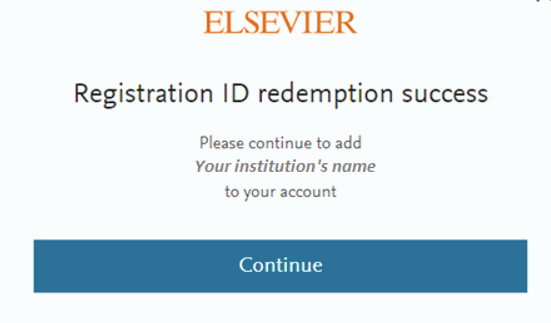 screenshot Registration ID redemption is successful