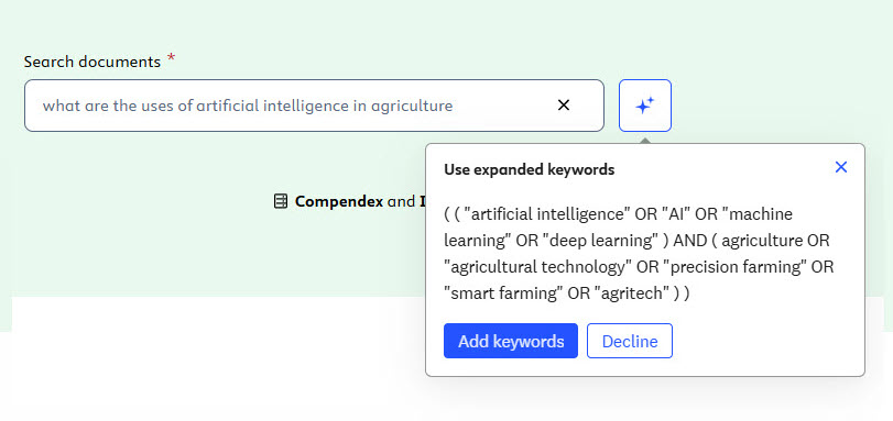 Natural language text query builder example