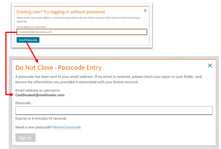 Login Without Password on Evolve - Evolve Support Center
