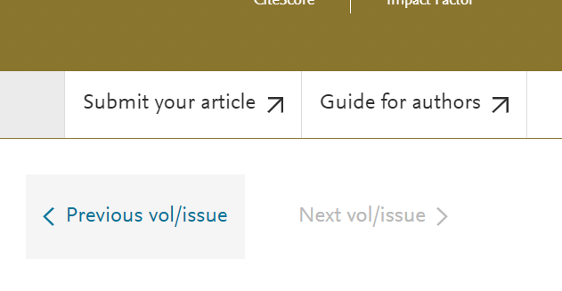 Screenshot buttons for previous or next volume/issue