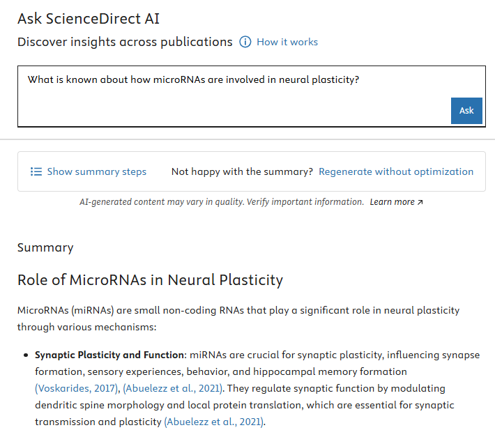 Screenshot of the simplified structure of the homepage