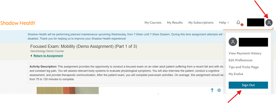 Shadow Support How do I pause my assignment? - Shadow Health Support Center