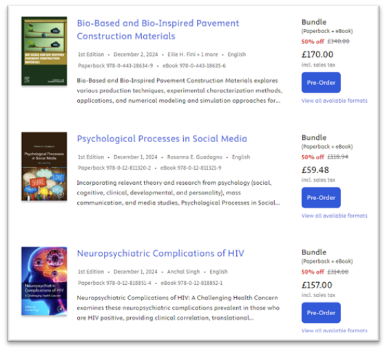 How do I pre-order an eBook? | Elsevier E-Commerce Support Center