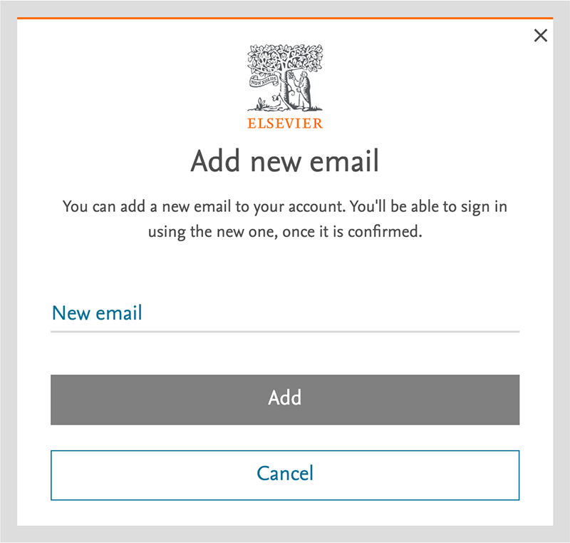 How can I add an additional email to my account? | Elsevier Access ...